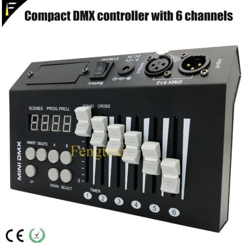 Mini 54CHS Console DMX 512 Dj 54 Channels Controller 6 Road Way Simple 50 scenes Consoles with 512 International Standard