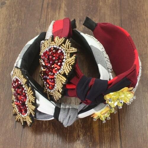 Fashion New Elegant Handmade Tiara Headbands Flower Diamante Crystal Tassel Beads Rhinestone Bohemia Headwear Women Hair Jewelry