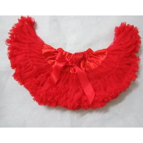 Girls fashion ruffly tulle bow skirt sunmer mesh baby chiffon pettiskirt