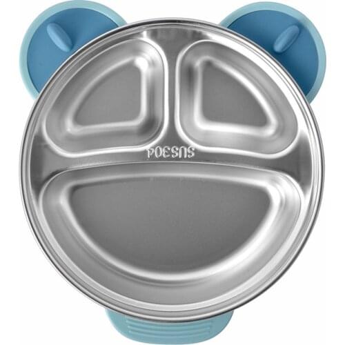 Childrens Dishes Set Sucker Baby Food Feeding Tableware Plate Suction Baby Eating Bowl Spoon fork Kids Assist Training