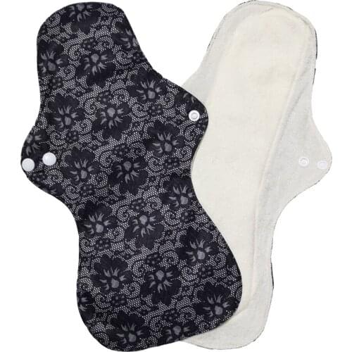 S M L XL Bamboo Cloth Menstrual Pad Ohbabyka New Sanitary Bamboo Charcoal Reusable Washable Panty Liner Regular Overnight