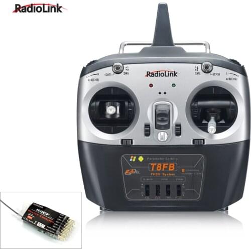 RadioLink T8FB 2.4GHz 8 Channels RC Transmitter R8EH Receiver Combo Remote Controller Toy For Adults Children Kids Frugal