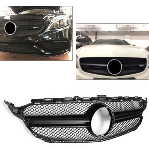 W205 C-Class Car Front Grille Mesh Grill For Mercedes-Benz C Class W205 C200 C250 C300 C350 2015 2016 2017 2018 w/o Logo
