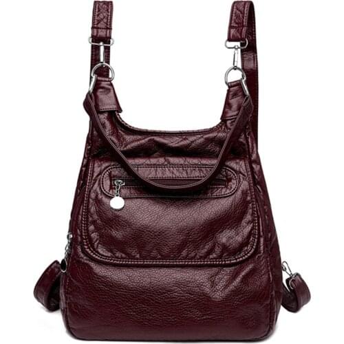 Luxurious Soft Leather Anti-theft Backpack Fashion Shoulder Bags for Womens 2021 New Designer High Quality Female Messenger Bag