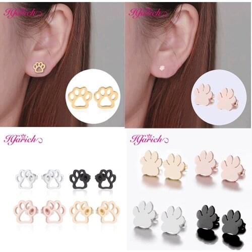 Hfarich Cute Halloween Stainless Steel Footprint Earrings Fashion Jewelry Gifts for Girls Women