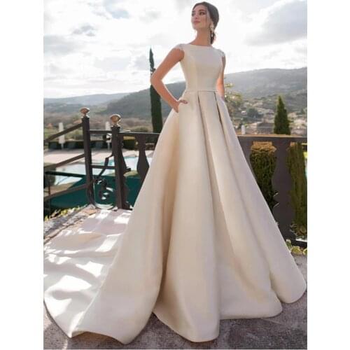 Smileven Wedding Dress 2019 Appliques Lace Top Bride Dresses Modest Wedding Bridal Gowns 2019 Custom Made