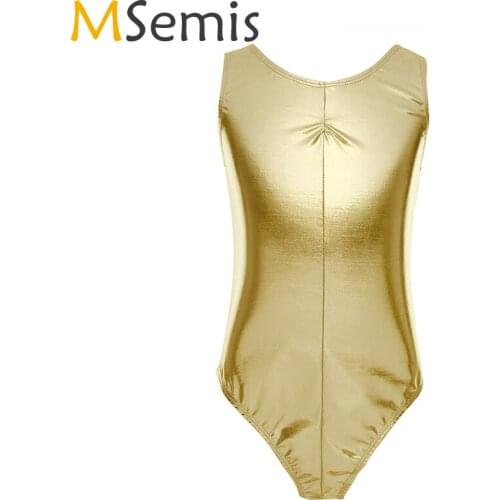 Ballet Leotard Girls dancewear Gymnastic Swimsuit for Girls Shiny Patent Leather Ballet Dance Gymnastics Leotard Girls Dress