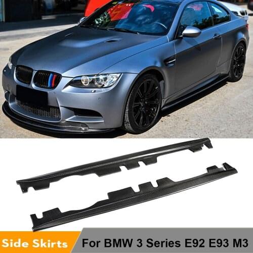 Carbon Fiber Side Skirt Bumper Extension Lip For BMW 3 Series E92 E93 M3 2008 - 2013 Side Skirts Extension Lip Apron Splitters
