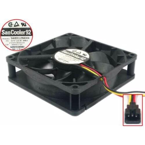 SANYO DENKI 9AH0912M4D04 DC 12V 0.08A 90x90x25mm Server Cooling Fan