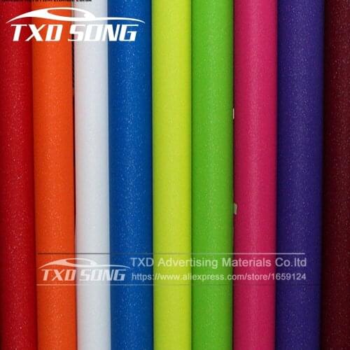 Premium quality Matt glitter film for car wrap Matte sanding glitter vinyl car sticker many color option By FREE SHIPPING