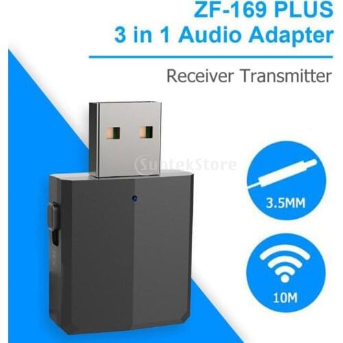 ZF169 PLUS USB 3.5MM Bluetoooth Transmitter & Receiver AUX for PC Computer