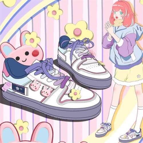 Spring Autumn New Women Sneakers Japanese Sweet Cute Soft Girl Lolita Casual Shoes Female Students Breathable Vulcanized Shoes