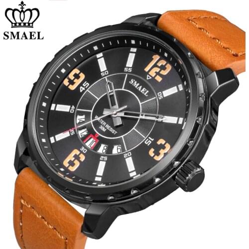 2021 New SMAEL Mens Watches Fashion Top Brand Luxury Sport Quartz Watch Men Casual Waterproof Date Clock Male Wrist Watch