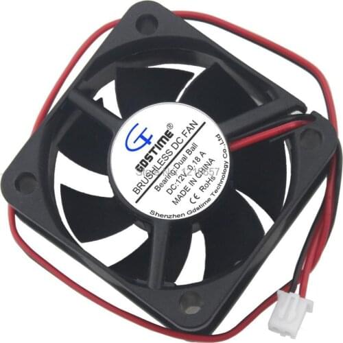 50pcs lot Gdstime 12V 2Pin 5020 Connector 50mm x 20mm 5020B Ball Mini Exhaust Cooler Cooling Fan