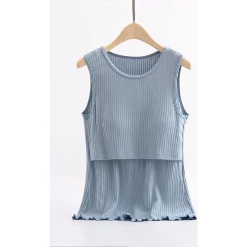 8 Colors Summer Maternity Clothing Pregnant Women Tanks Solid Color Home Nursing Tops