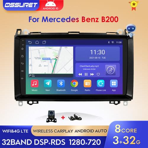 Car Multimedia Player Navigation GPS Radio for Mercedes Benz W169 W245 Viano Vito W639 Sprinter W906 Android 10.0 Wifi 4G USB
