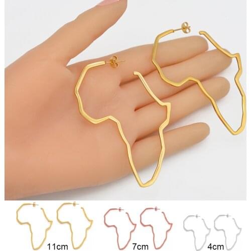 African card large earrings exaggerate larger gold color earring Africa ornaments traditional ethnic Hyperbole gift