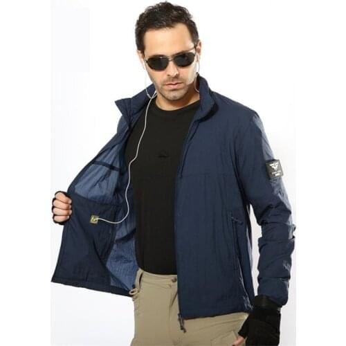 Quick Dry Tactical Thin Jacket UV Protection Summer Waterproof Skin Jacket Male Breathable Hooded Coat Sunscreen Windbreaker