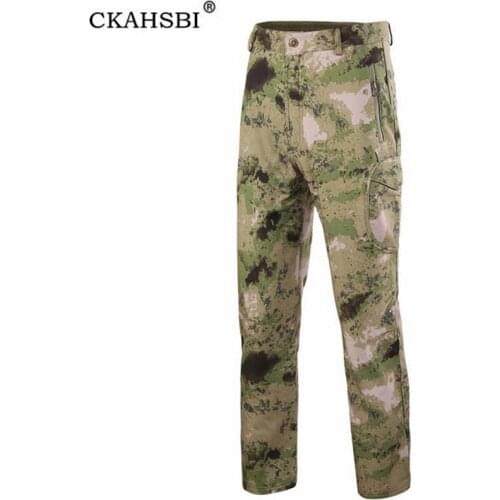 CKAHSBI Mens Winter Double Layer Pants Men Warm Thick Baggy Cotton Outdoors Trousers Casual Army Military Camouflage Tactical