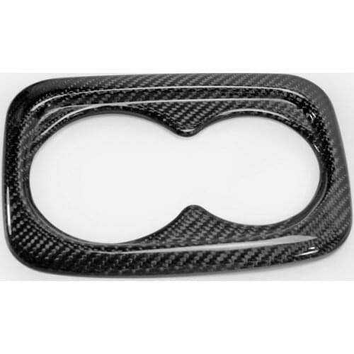 For 10th Generation Civic FC Carbon Fiber Rear Seat Cup Holder Trim For Honda Glossy Fiber Inner