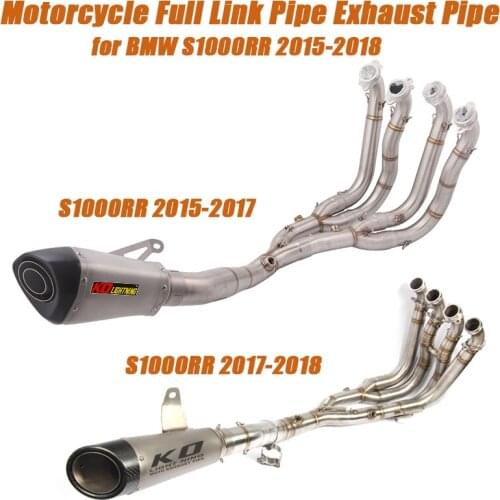 For BMW S1000RR 2015-2018 Motorcycle Full Link Pipe Exhaust Muffler Pipe Stainless Steel System Non-destructive installation
