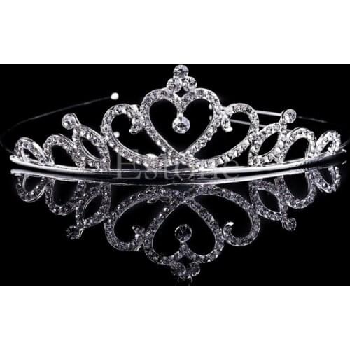 Crystal Wedding Prom Crown Rhinestone Hair Jewelry Headband Bridal Veil Tiara Bridal Jewelry Hair Accessories