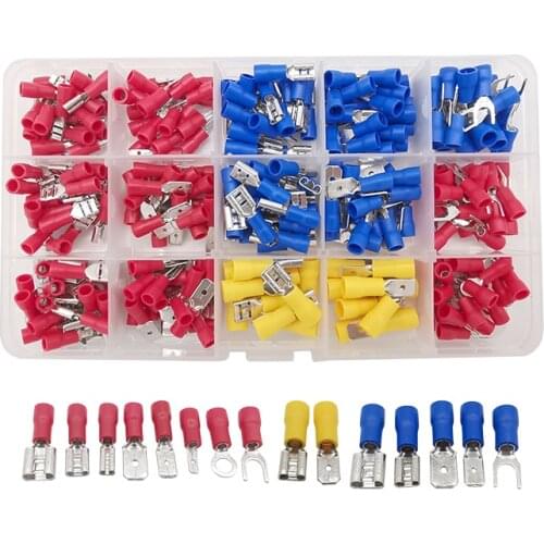 280pcs Small Wire Crimp Electrical Connectors Sets Insulated Male Female Tools Spade Terminal Assorted Wire Cable Connector Kits