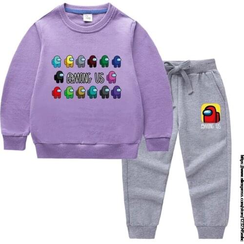 Game Among Us Princess Girl Clothes Sets Hooded Sweatshirts+Pants 2 Piece Suits Casual Toddler Kids Boys Sportswear Outfits