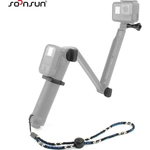 SOONSUN WiFi Remote Control Adapter Mount + Replacement Screws Bolts + Wrist Strap for GoPro 3-Way Tripod Monopod Accessories