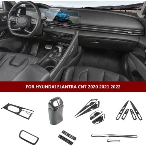 For Hyundai Elantra Avante 2021 2022 Car Styling Body Cover Stick Trim Door Inner Built Handle Inside Bowl Frame Lamp Parts