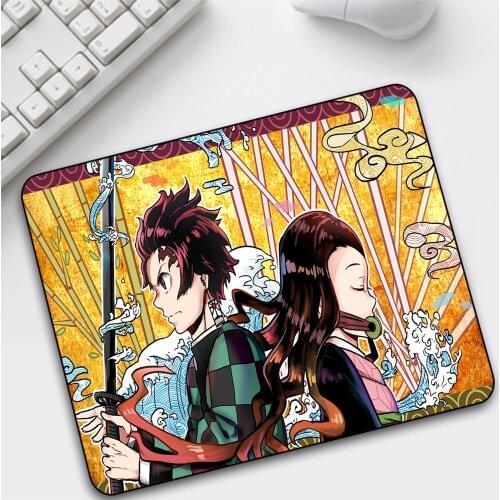 GuJiaDuo Small Mouse Pad Demon Killer Laptops PC Gamer Keyboard Pad Gaming Accessories Desktop Rest Mat Anime Rug Gaming Desk