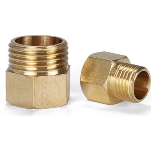 Copper M/F ,1/4", 1/2" M14*1.5, M20*1.5 Male to Female Threaded Brass Coupler Adapter Brass Pipe Fitting