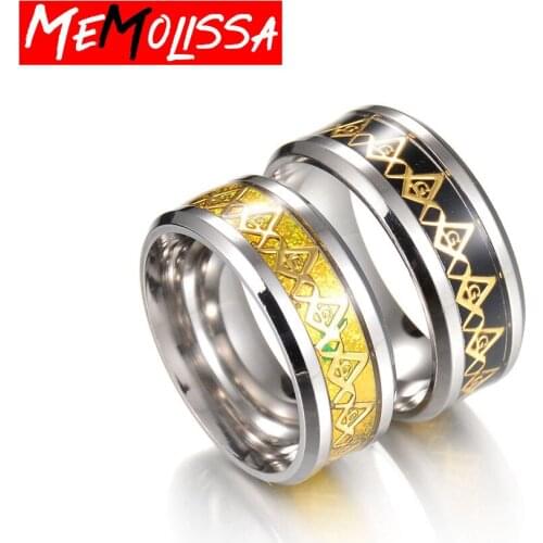 Золотые кольца для мужчин MEMOLISSA China At AliExpress