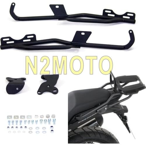 For Honda CB500X CB500XA Black Rear Luggage Carrier Rack Bracket Passenger Holder Top Case Plate Brackets 2013-2016