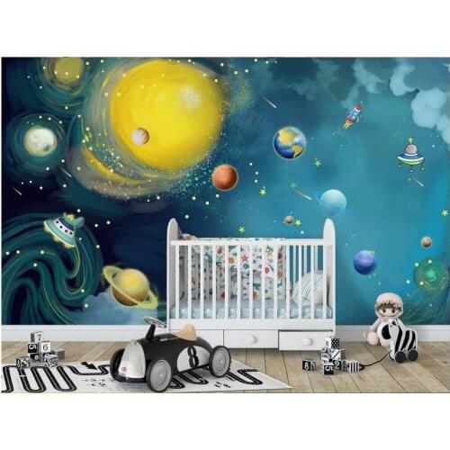 Custom mural 3d wallpaper Cartoon space science fiction star childrens room home decor 3d wall murals wallpaper for wall 3 d