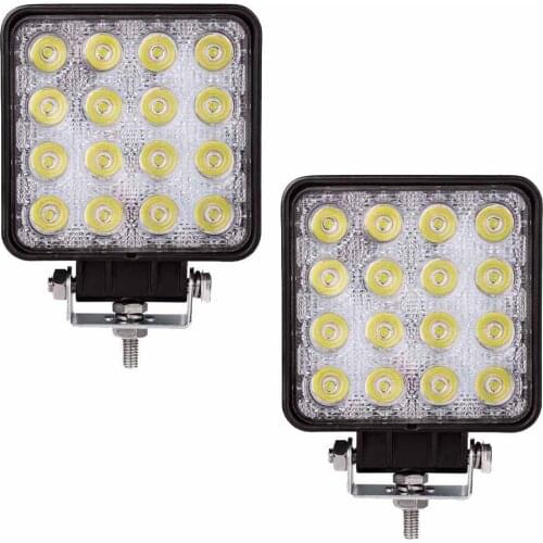 2pcs IP67 Spotlight Wall Refletor lamp 12V 24V led flood light RGB Waterproof floodlight Aluminium Alloy 4WD Square Panel Light
