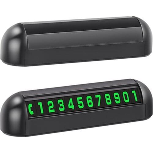 2021 New Luminous Car Temporary Parking Card Sticker Car Air Freshener Auto Phone Number Card Plate Car Plate Hidden Switch