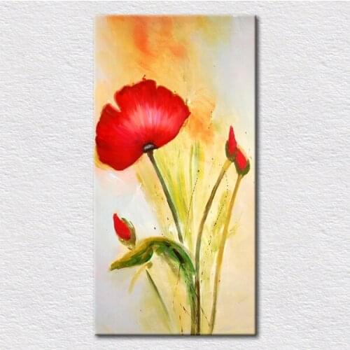 Wholesale modern home decor art craft Canvas print Decorative abstract flower oil painting free shipping
