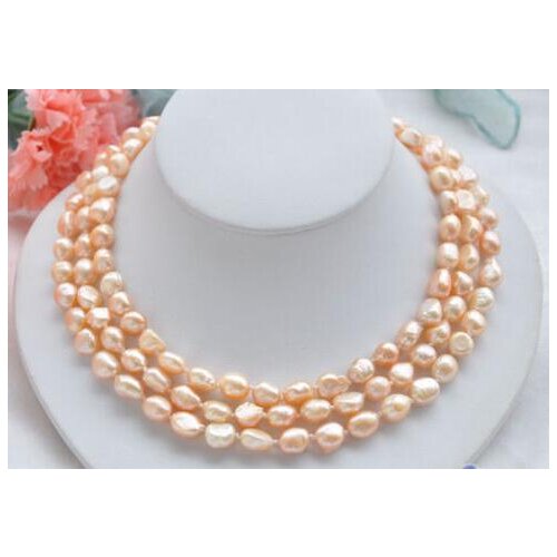 50" 9mm pink baroque freshwater pearl necklace