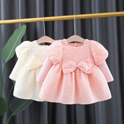 Toddler Girl Dress Baby Girl Dresses Pink White Big Bow Princess Cute Newborn Girl Clothes 0 to 3 months vestidos para bebes