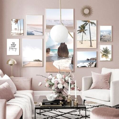 Seascape Poster Wall Art Canvas Print Scandinavian Seaside Scenery Picture Home Decor Painting Nordic Poster Living Room Design