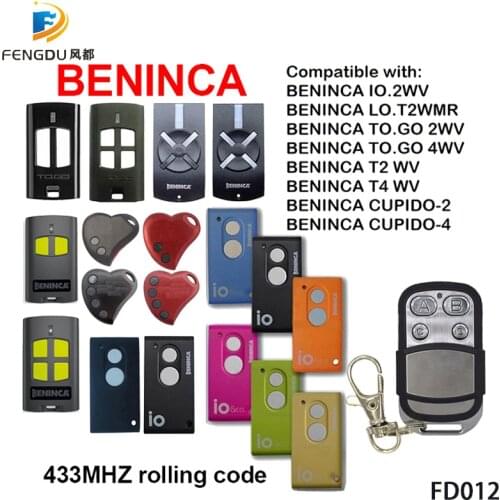 Beninca TO GO 2WV 4WV remote control Garage door opener rolling code remote garage BENINCA door control 433.92mhz remote