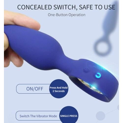 Adult Mans Sex Toys Magnetic Charging 9 Speeds Vibration Anal Plug Silicone Smooth Butt Plug Man Anal Dildo masturbator for man