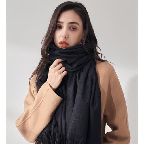 Luxury Cashmere Womens Scarf Spring Winter Cape Wraps Female Tippet Bandana Scarves Headscarf