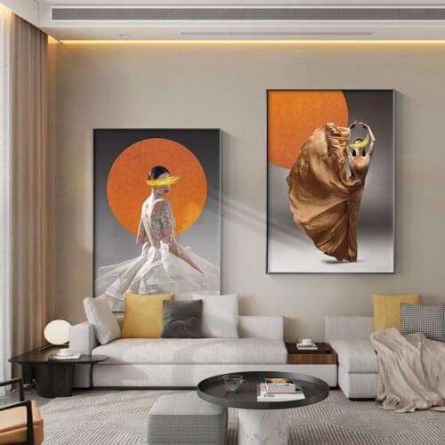 Modern Elegant Lady Picture Home Decor Nordic Canvas Painting Woman Abstract Wall Art Posters and Prints for Bedroom Dorm Room