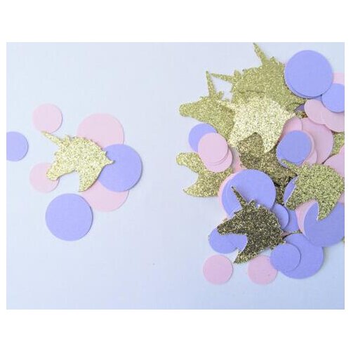 Glitter Unicorn circles Confettis Table Scatter wedding baby bridal shower bachelorette party decorations