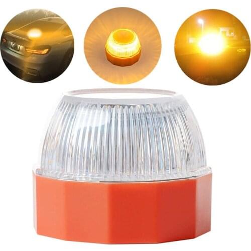 V16 Car Magnetic Emergency Strobe Warning Light Roadside Rescue Light Road Safety Lamp Waterproof Beacon Lamp Car Flashing Lamp
