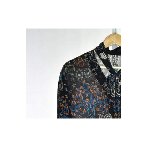 Spring/Summer 2019 Lace-up Floral Long-sleeved Shirt Top SH527