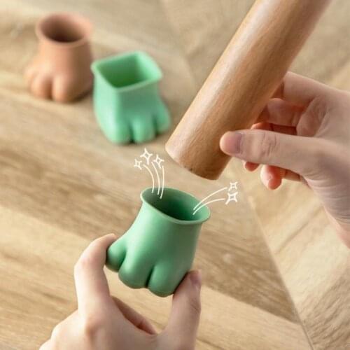 4pcs New Silicone Furniture Leg Protection Cover Cute Cat Paw-shaped Chair Leg Table Legs Anti-slip Foot Pad Protector Floor