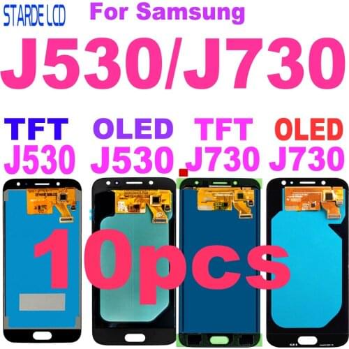 10Pcs J730 J530 LCD For Samsung J7 Pro 2017 J730 SM-J730F J730F LCD Display Touch Screen Digitizer J5 Pro J530 J530F LCD Replace